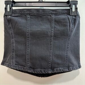 NWT PROJECT GAP Denim Corset Top with Washwell, Medium, Color: black wash!